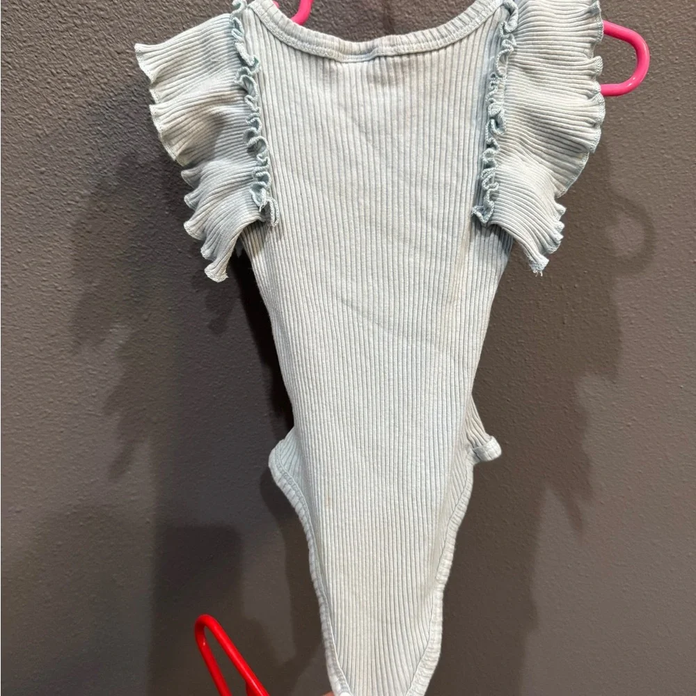 Blue and White Ruffled Kids Outfit